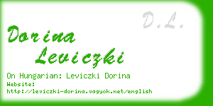 dorina leviczki business card
